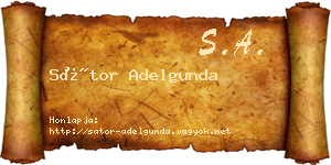 Sátor Adelgunda névjegykártya